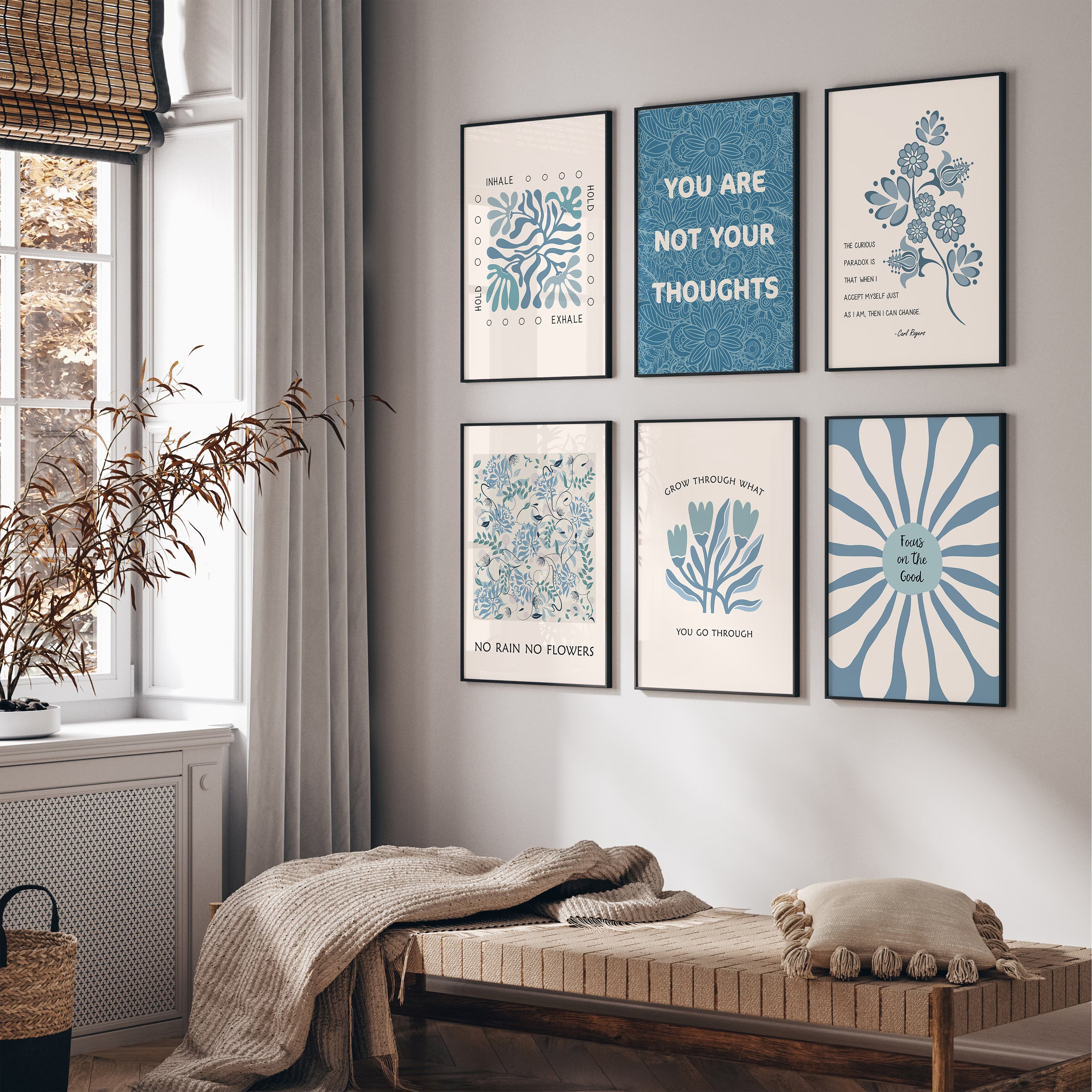 Healing Wellness - 1pc frameless Mental Wellness Art Prints