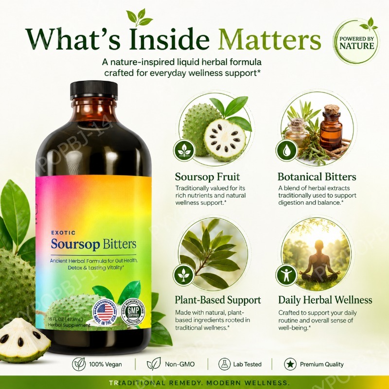 Exotic Soursop Bitters Herbal  - Herbal Wellness Formula recensie en prijs