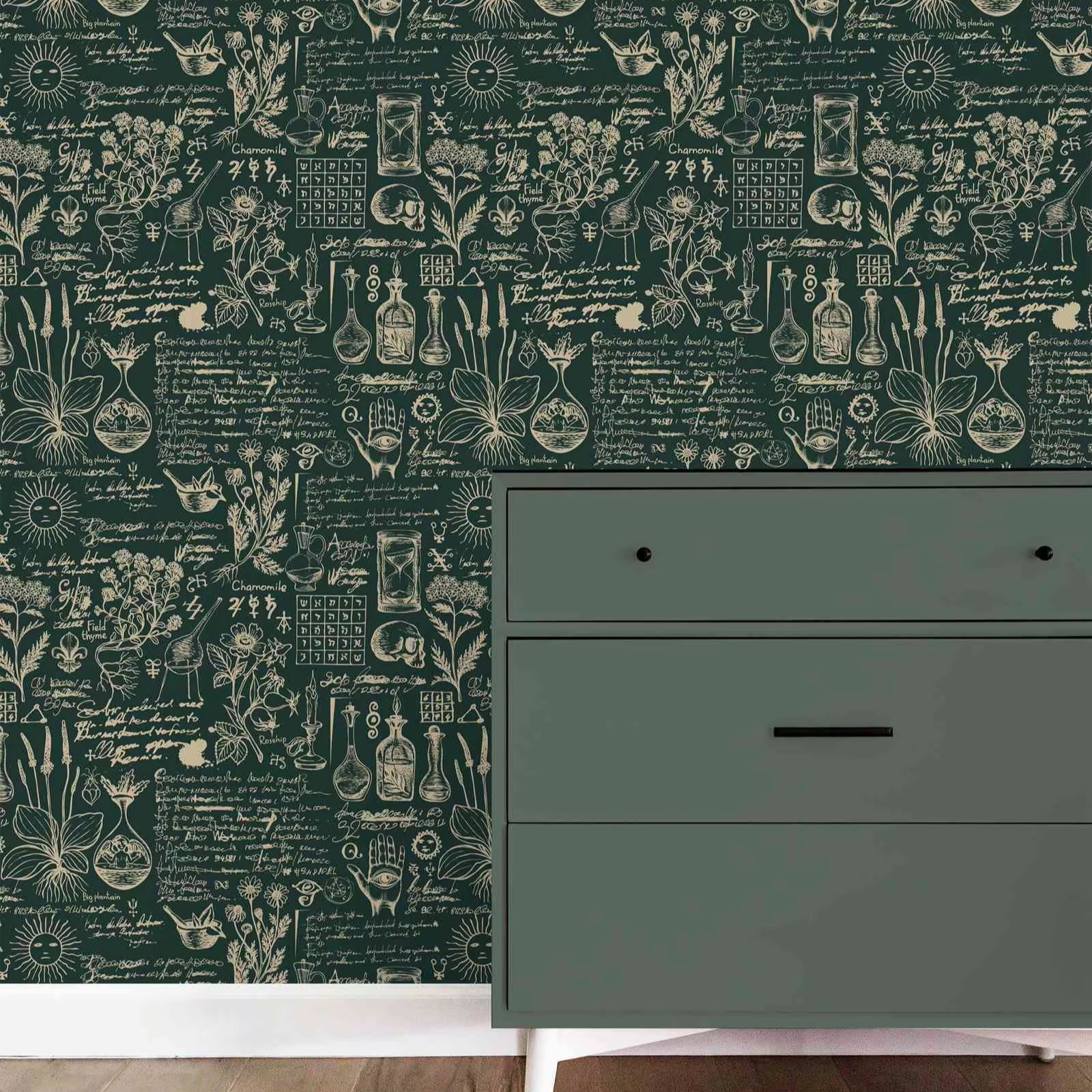Green Medicine And Herbal Wall - Herbal Wallpaper recensie en prijs
