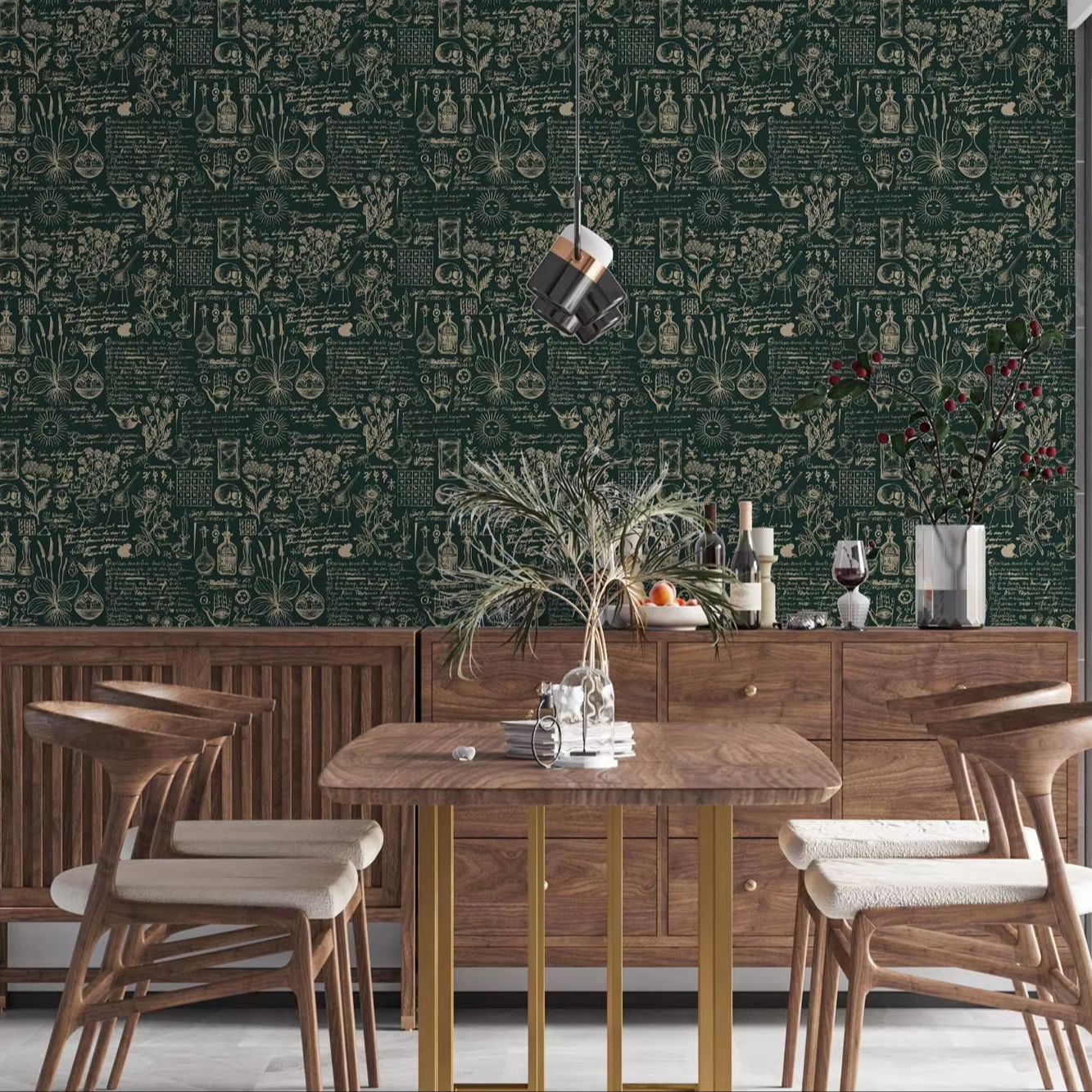 Green Medicine And Herbal Wall - Herbal Wallpaper recensie en prijs